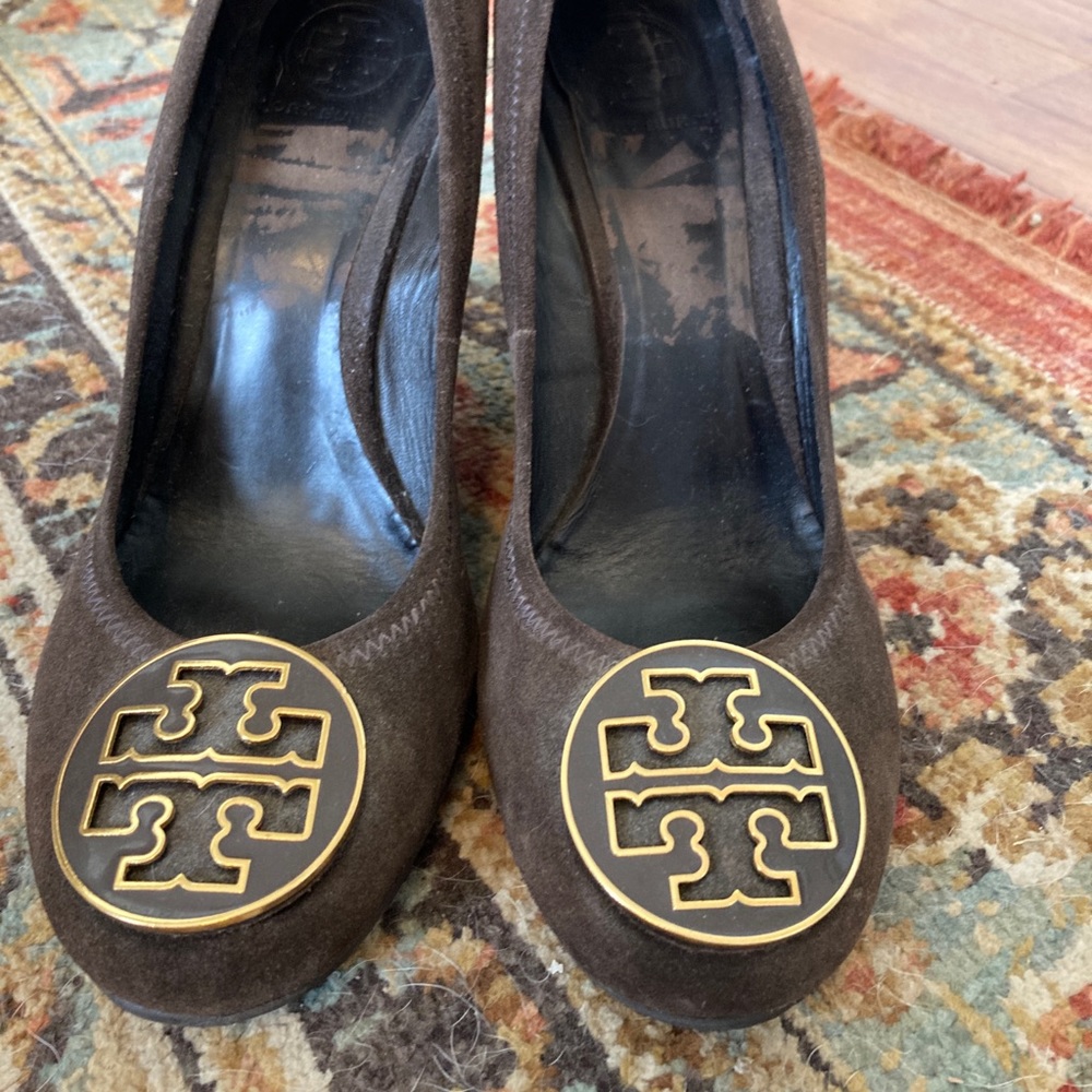 Tory Burch Suede Wedge Heel- Size 10